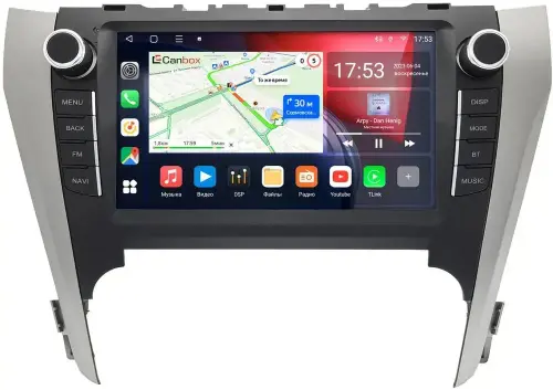 Магнитола для Toyota Camry 50 2011-2014 (рамка с крутилками и кнопками) - CanBox 9-0119 Android 10, SIM-слот
