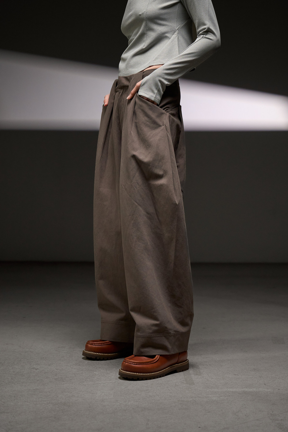 Брюки Blue Monte Pleated Casual Pants "Metasequoia Brown" Women’s