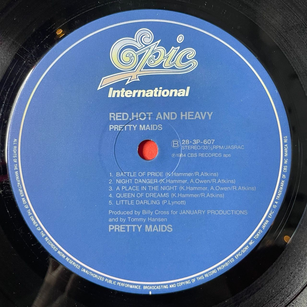 Винтажная виниловая пластинка LP Pretty Maids Red, Hot And Heavy (Japan 1985) (No Obi)