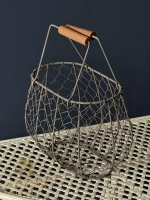 Корзина для декора "Хейли" 23x14x17 см + 11 см ручка металлическая от CAMPO Home & Garden