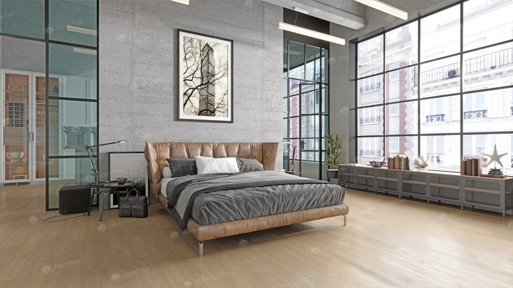 Кварцвиниловая плитка Alpine floor EASY LINE - ДУБ КРЕМОВЫЙ ECO 3-23 - Магазин напольных покрытий в Екатеринбурге. MAXI ПОЛ.