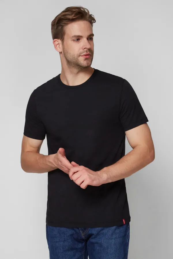 Футболка мужская (2 шт.) LEVI'S SLIM 2PK CREWNECK 1 TWO-PACK TEE BLACK