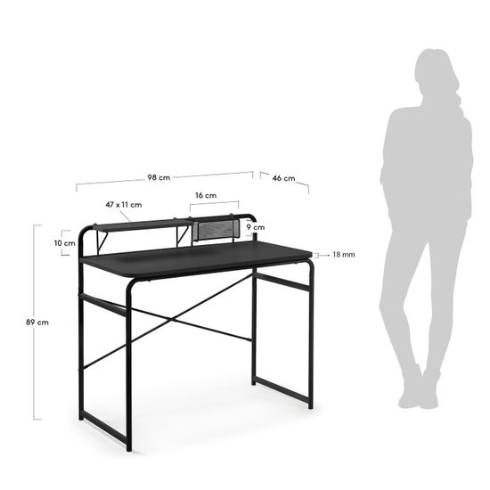 Письменный стол Foreman 98 x 48 черный La Forma Испания 