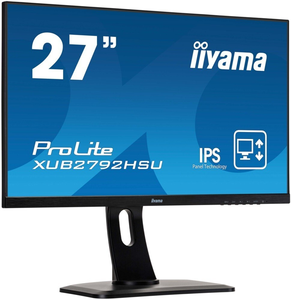 Монитор Iiyama 27;; ProLite XUB2792HSU-B1 черный IPS LED 5ms 16:9 HDMI M/M матовая HAS Pivot 250cd 178гр/178гр 1920x1080 D-Sub DisplayPort FHD 6.5кг