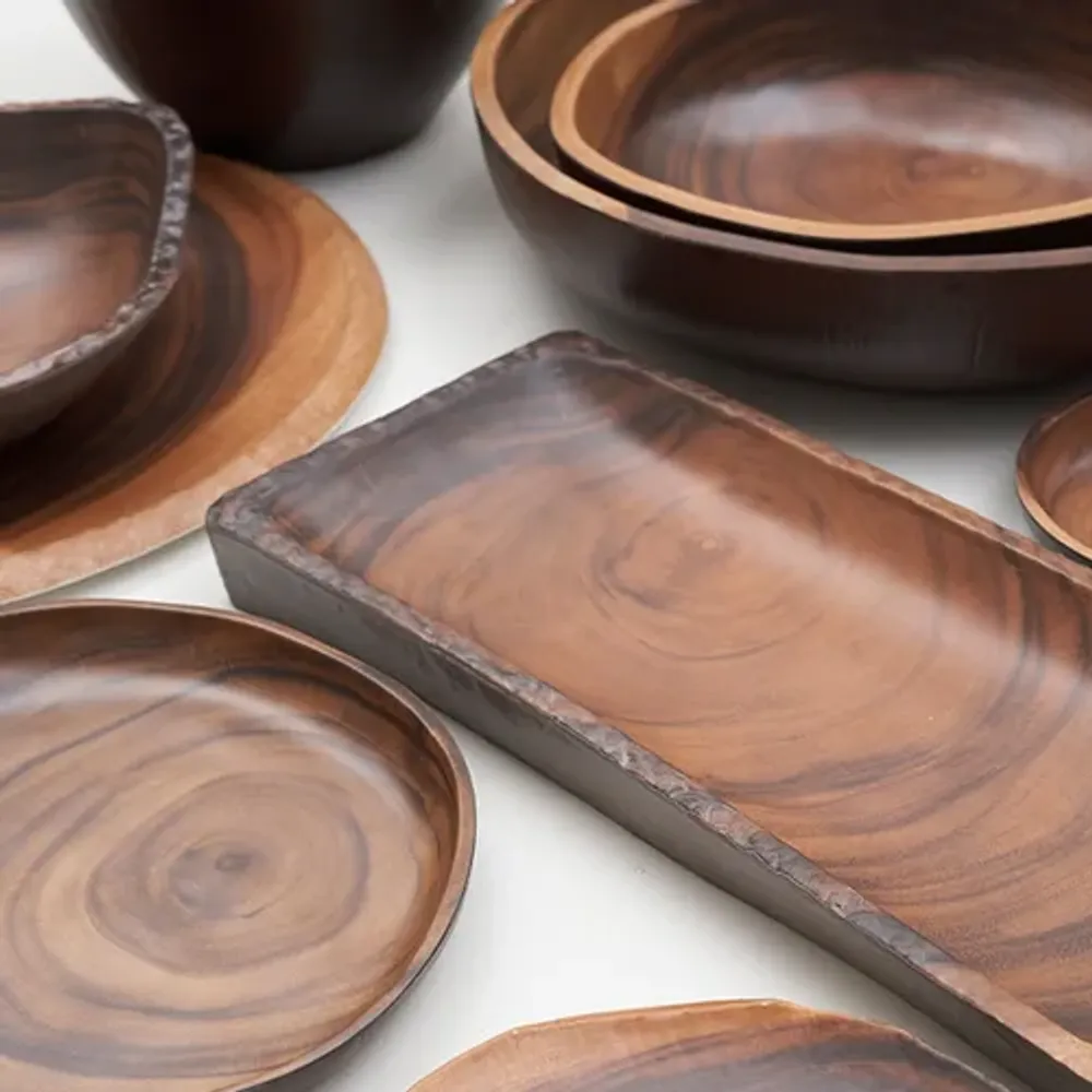 Блюдо 15,5*1,7 см круглое African Wood 2 пластик меламин P.L. Proff Cuisine