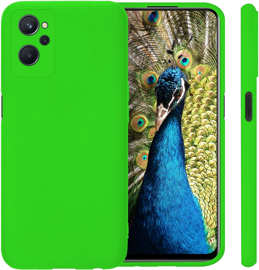 Мягкий Soft Touch чехол из силикона для REALME 9i (не 5G!) / OPPO A96 с бархатной подкладкой