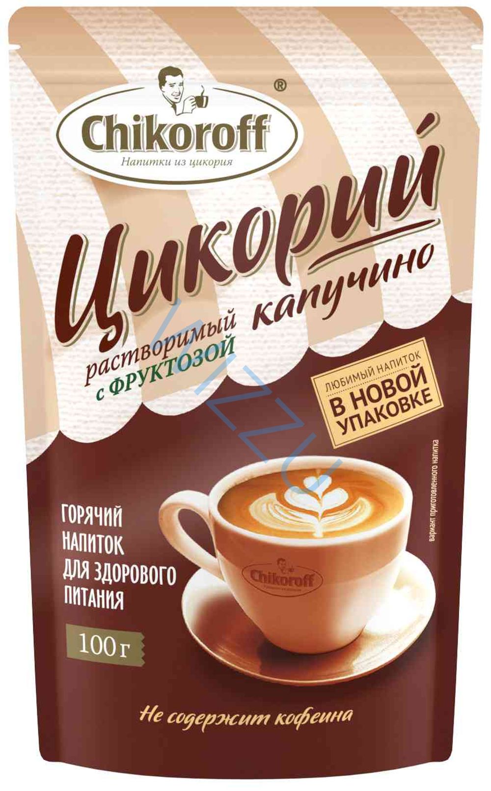 Напиток Чикорофф растворимый из цикория Капучино с фруктозой дой пак 100гр