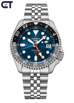 Seiko SSK045K1 5 Sports Racer’s Heritage мужские наручные часы — GMT Special Edition «Velocity Blue»