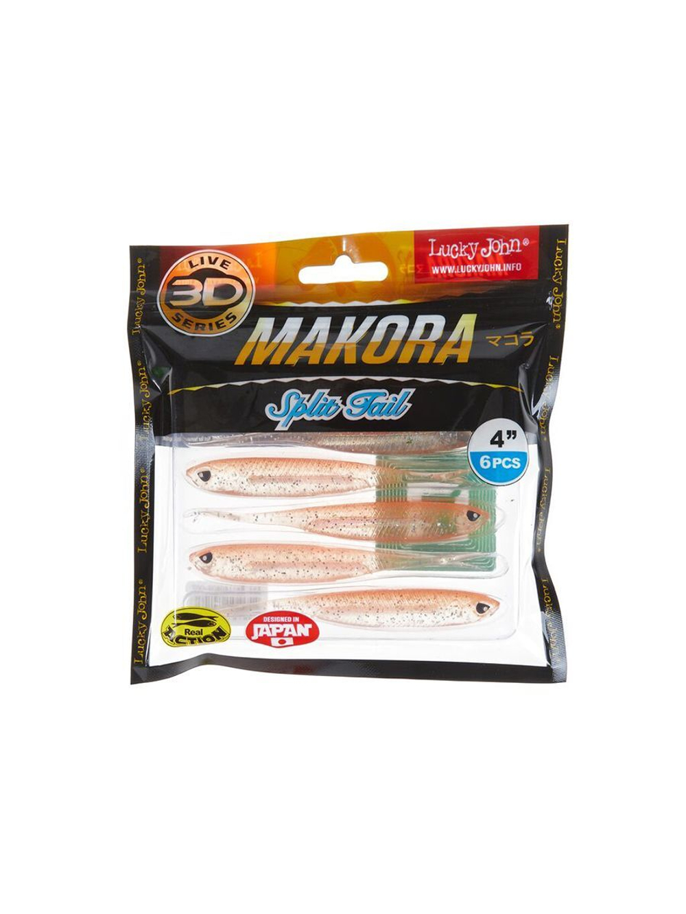 Виброхвосты LJ 3D Series MAKORA SPLIT TAIL 5.0in (12,70)/007 4 шт. в упак.