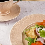 Тарелка 23 см, фарфор,серия "Aristocrat-Peach Tea", Noble