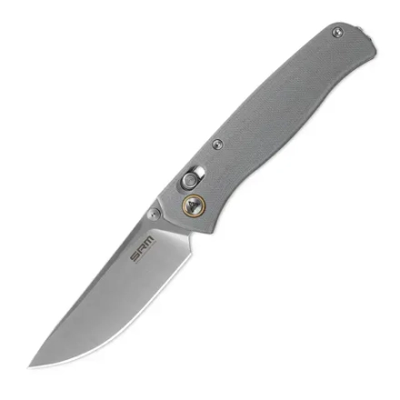 Нож складной SRM 255L-GK2 Medal Satin (10Cr15CoMoV, Bluish Grey G10)