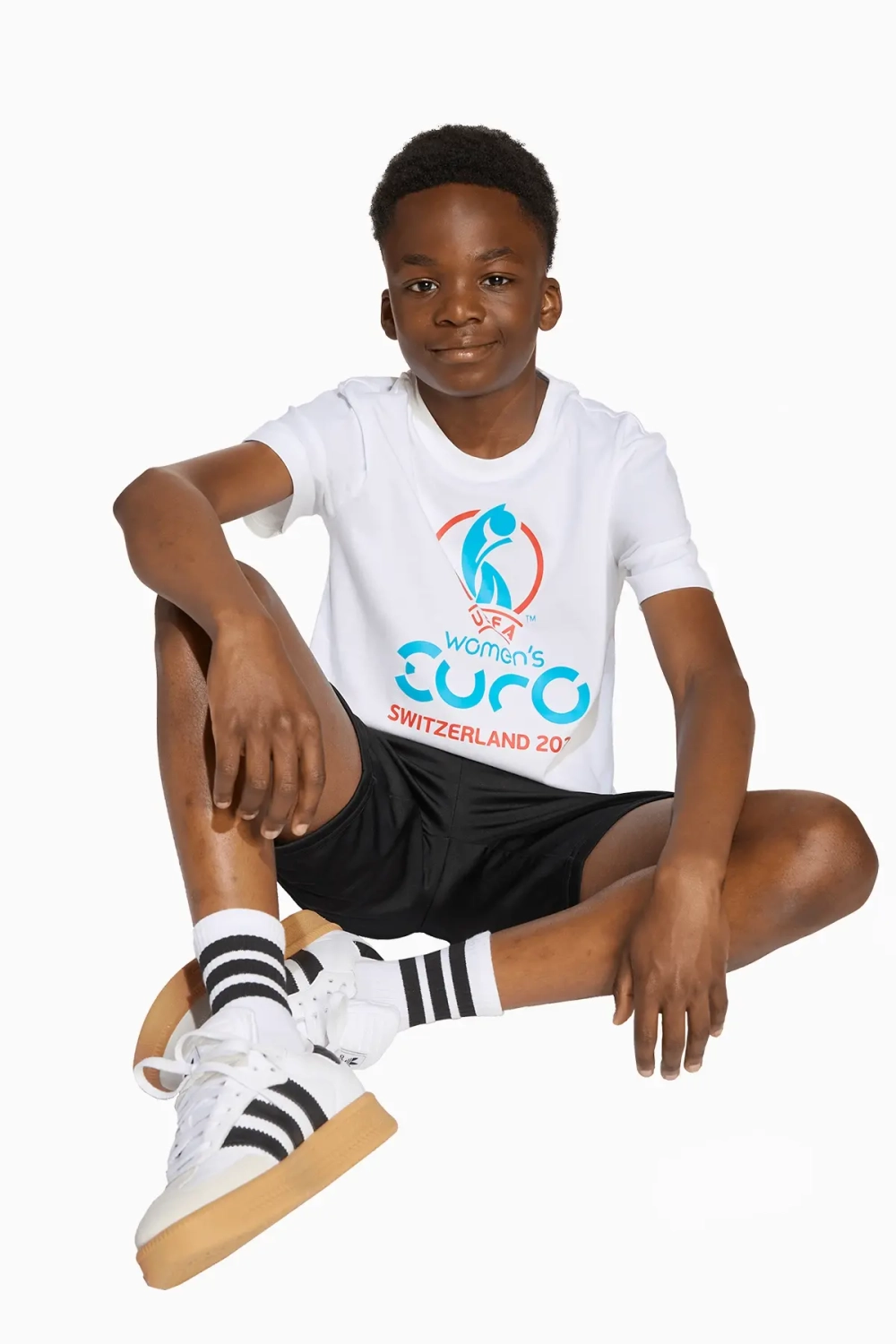 Футболка adidas UEFA Women's Euro 2025 Tee Junior - белый
