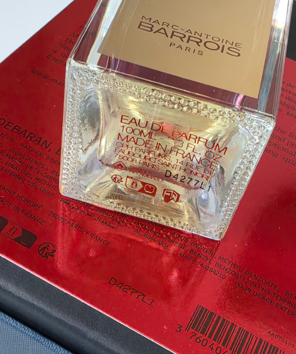 MARC-ANTOINE BARROIS Aldebaran 100 ml (Коробка парфюма без слюды, парфюм новый, распаковка для фото)
