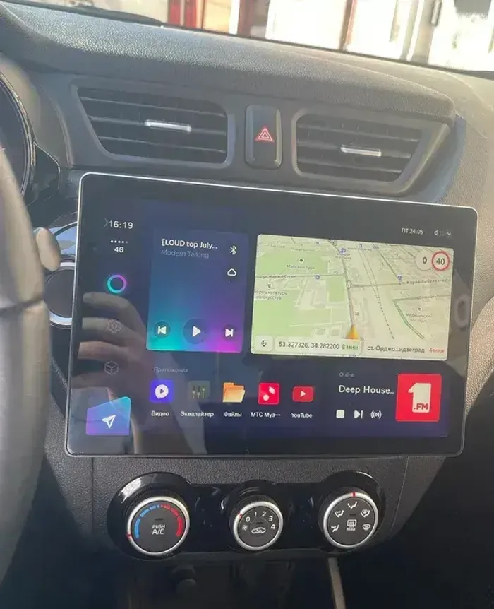 Магнитола для KIA Rio 3 QB 2011-2017 - Teyes CC3-2K-360 монитор 13" 2K QLED на Android 10, Быстрая, CarPlay, 4G SIM-слот, 4 камеры в комплекте