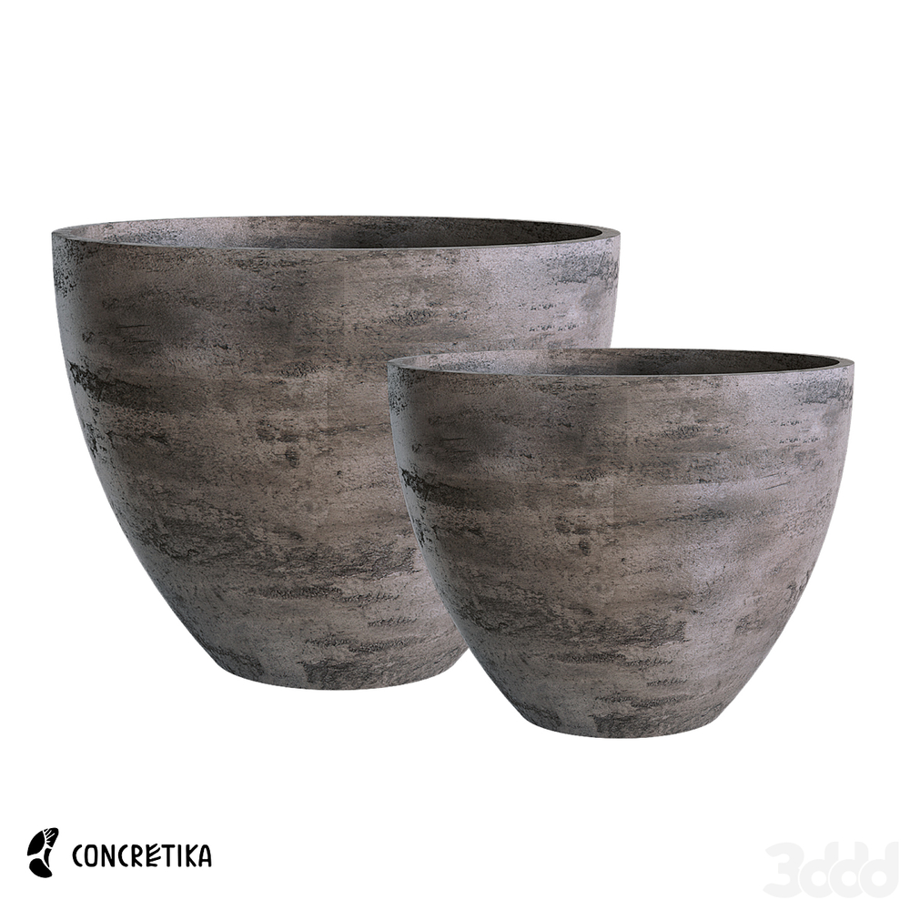 Кашпо UPON CONCRETE GREY DARK D55 H45