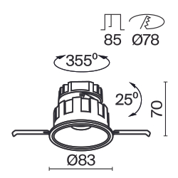 Встраиваемый светильник Technical DL057-10W3K-W