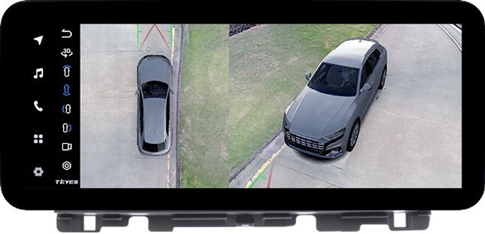 Магнитола для KIA Optima 4 2016-2020 (рамка 10) - Teyes LUX ONE 360 монитор 12.3" 2K QLED на Android 10, Быстрая, CarPlay, 4G SIM-слот, 4 камеры в комплекте