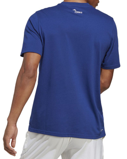 Мужская теннисная футболка Adidas Tennis Cat Graphic T-shirt - victory blue