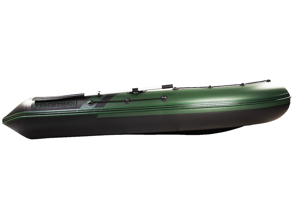 YACHTMAN-320 СК INTERCEPTER (Яхтман) зеленый-черный (лодка ПВХ под мотор с усилением)