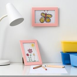 Фоторамка IKEA FISKBO (ФИСКБО), Розовый, 10х15 см