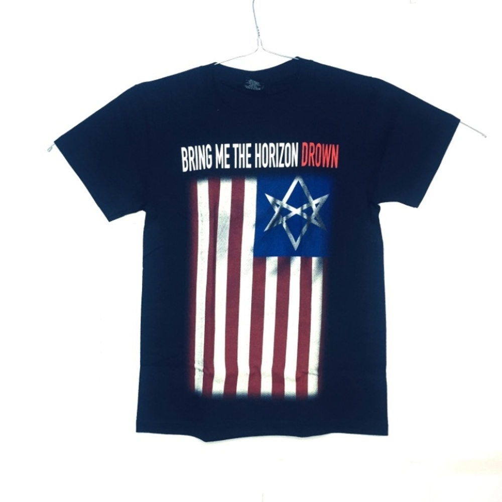 Футболка тайланд Bring me the horizon Американский флаг (XS)