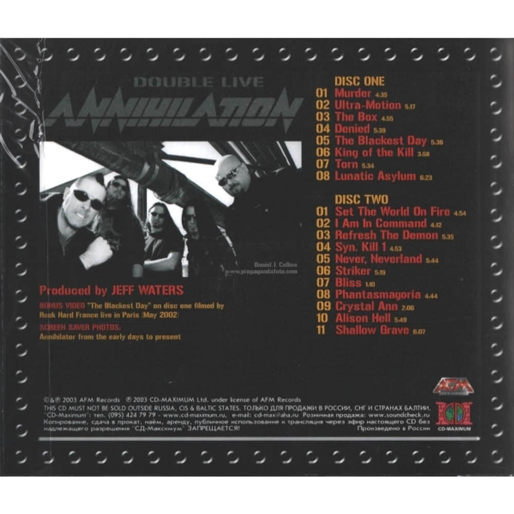 Annihilator / Double Live Annihilation (RU)(2CD)