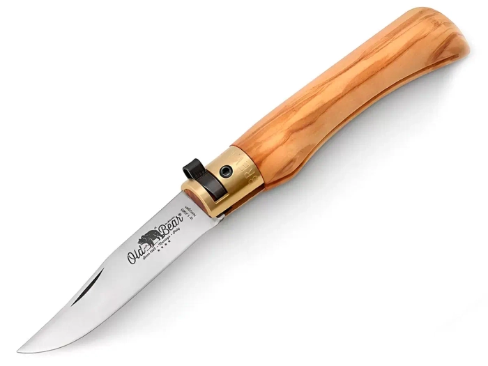 Нож складной Old Bear Classical Olive S, W1.4060, Satin, оливковое дерево