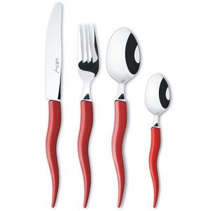 Столовые приборы MOULINvilla CHILI 24 предмета, красный Столовые приборы MOULINvilla CHILI 24 предмета, красный