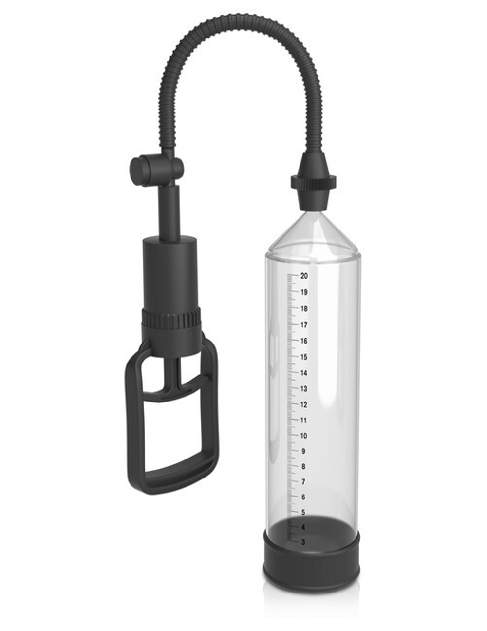 Вакуумная мужская помпа увеличенного размера Classix Large Penis Enlargement Pump (Цвет: прозрачный с черным)