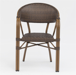 Обеденная группа Стол алюминиевый прямоугольный 80*120 БАМБУК "BAMBOO" арт.2010 + 6 Кресел  БАМБУК-2 "BAMBOO-2" арт.2028
