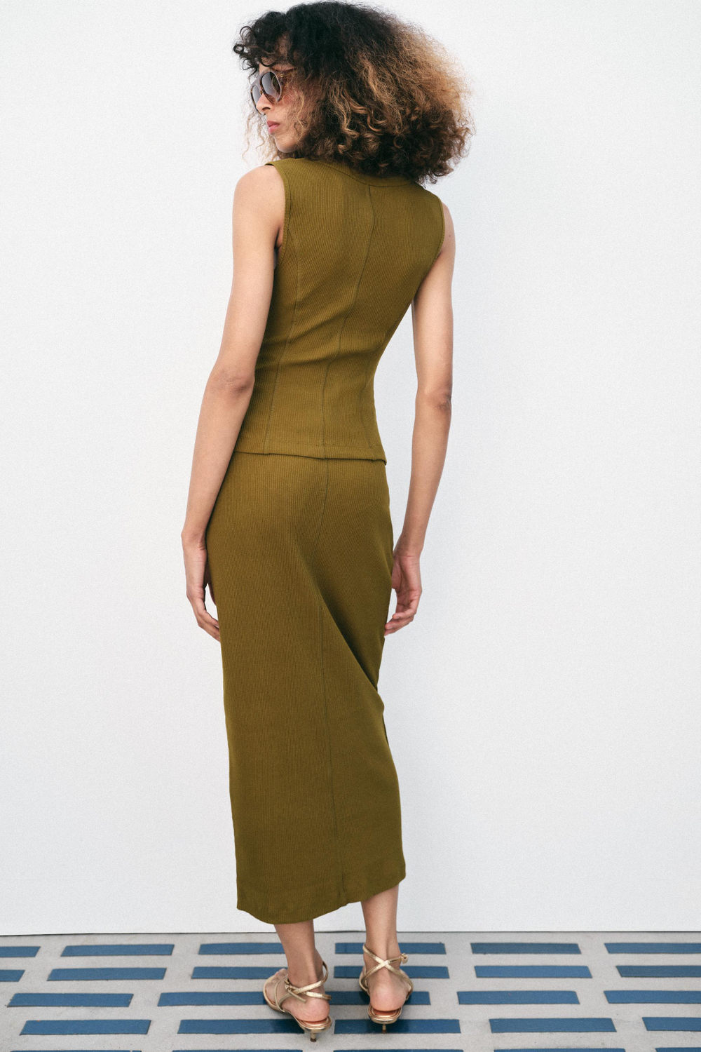 ПРЯМАЯ ЮБКА В РУБЧИК — ZARA