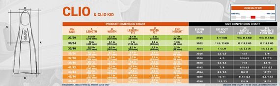 Ласты Cressi Clio черные