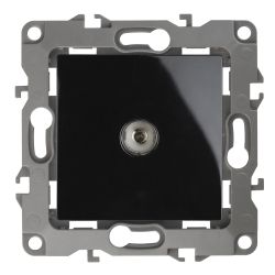 12-3102-06 ЭРА Розетка TV проходная, IP20, Эра12, чёрный | Эра 12