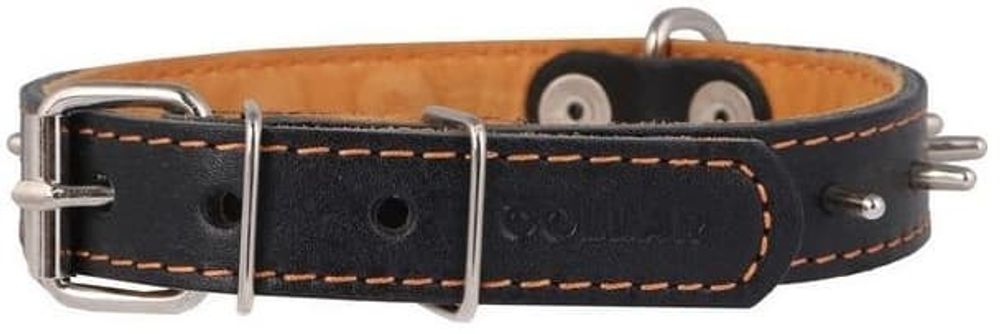 Ошейник двойной с шипами, черный (ширина 20мм, длина 32-40см) Collar Ошейник двойной с шипами, черный (ширина 20мм, длина 32-40см) Collar