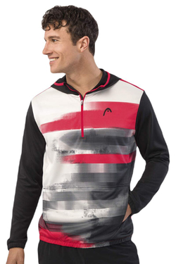 Куртка теннисная Head Topspin Hoodie - black/print vision