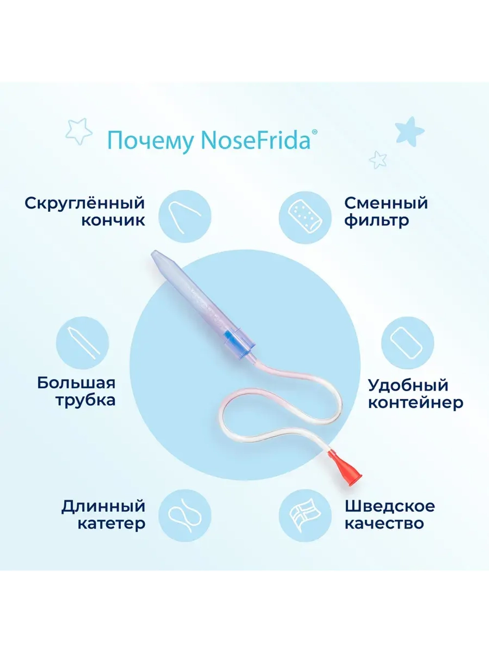 Аспиратор назальный детский в контейнере