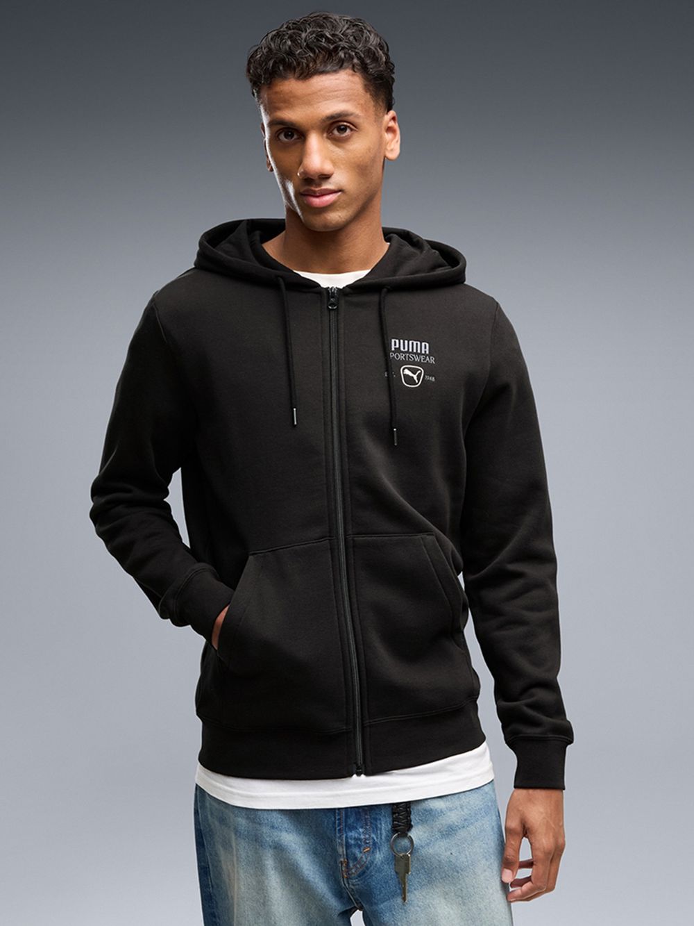 Толстовка мужская PUMA PUMA CLASS Graphic Full-Zip Hoodie FL