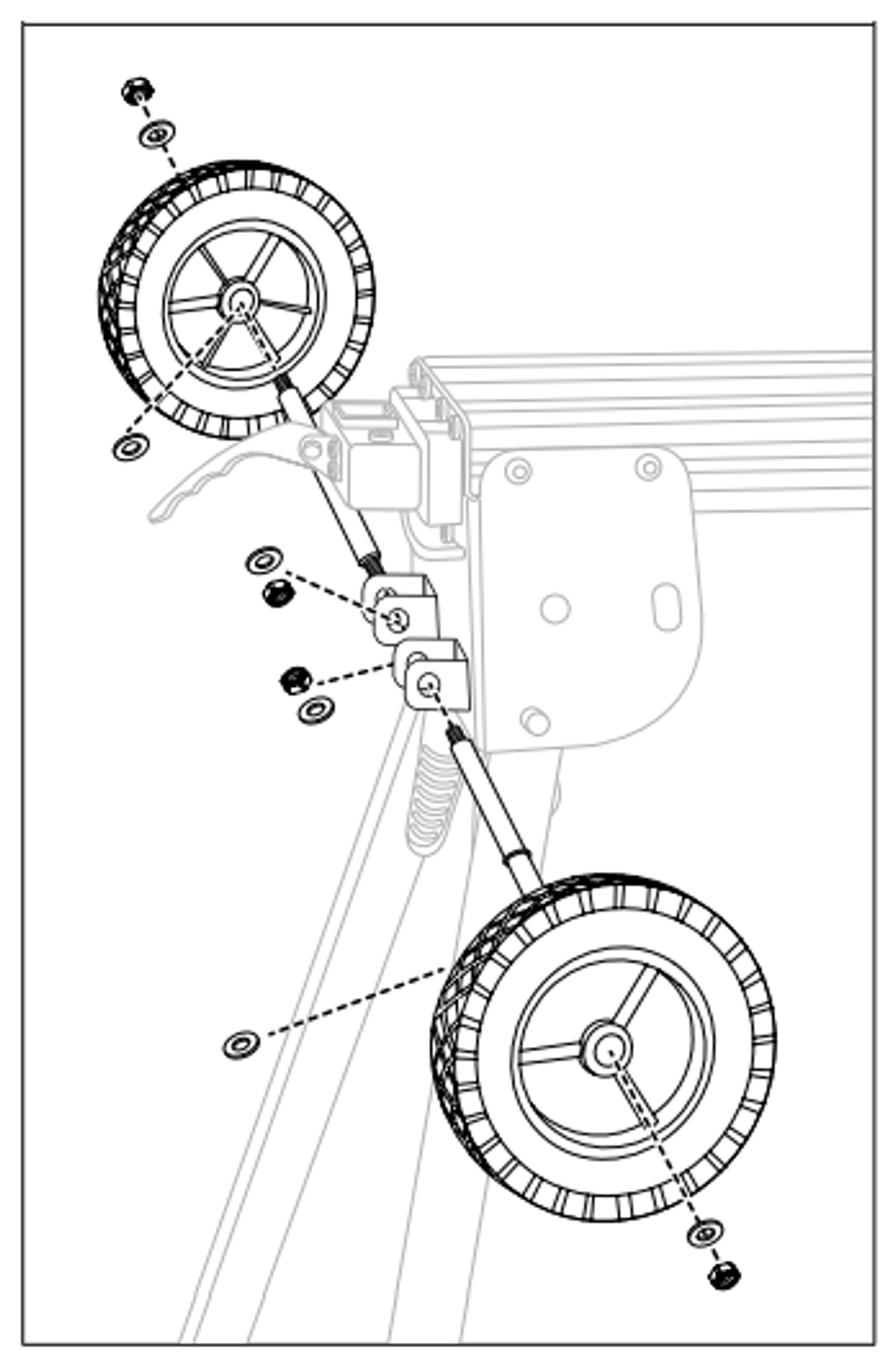 Стол складной для торцовочных пил KRAFTOOL MSA-1200 U (1120-2650) х 765 х 970 мм, роликовые опоры, регулировка по высоте, складные ножки, с ручкой и колесами 38782-2