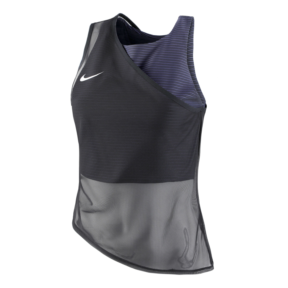 Женская теннисная майка Nike Dri-Fit Advantage Slam Tank Top Women - Black, Violet