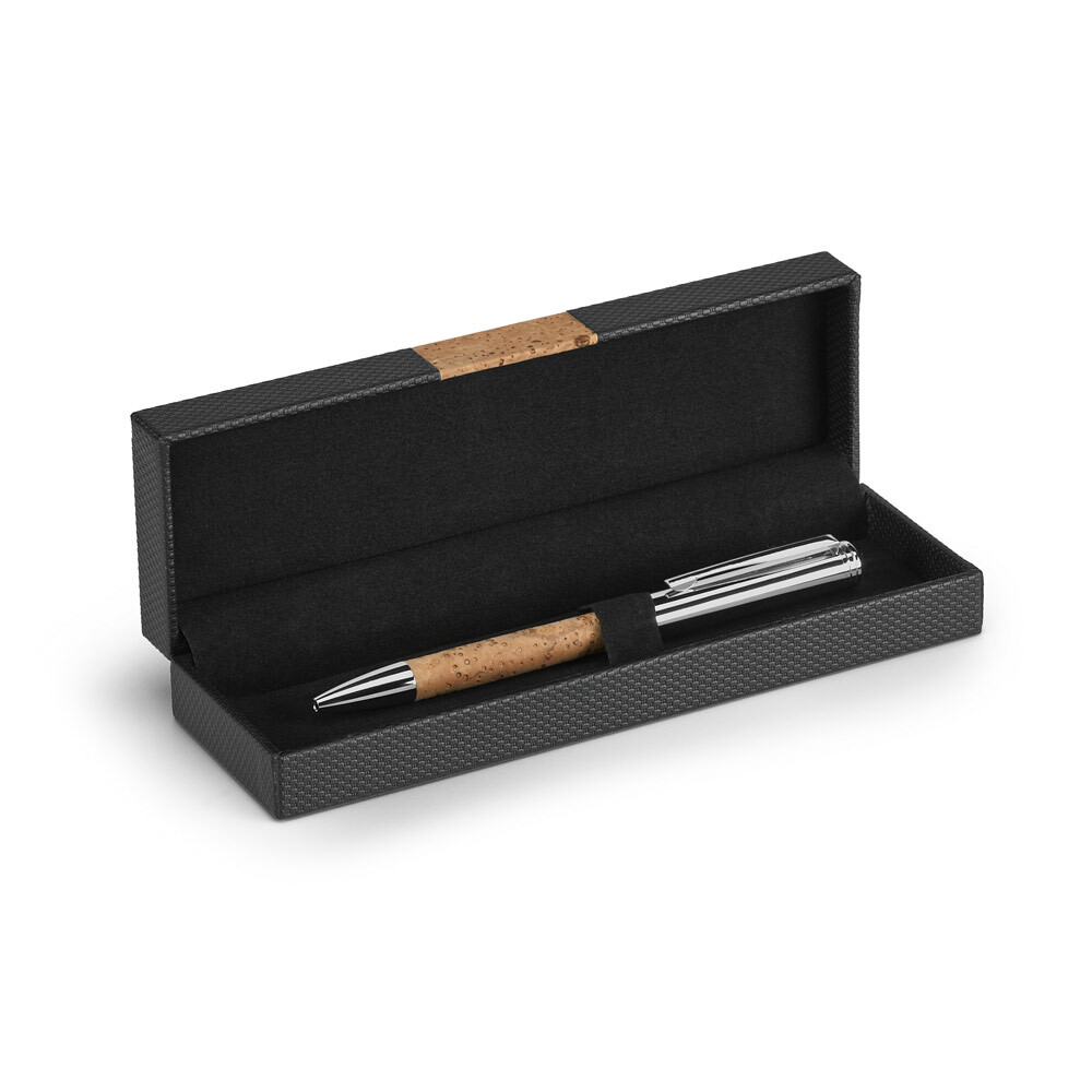 CORK. Шариковая ручка из металла и пробки, Натуральный