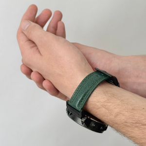 Ремешок для часов Garmin 43 mm с креплением из кожи теленка, зеленого цвета