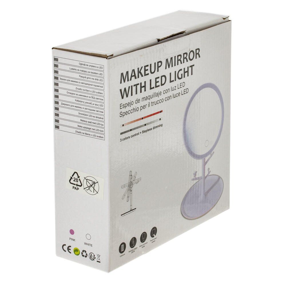 GAEM Зеркало настольное (подсветка USB 0,25м) , L18 W18 H28 см