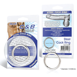 Стальное эрекционное кольцо STEEL COCK RING - 4.5 см. (Цвет: серебристый)