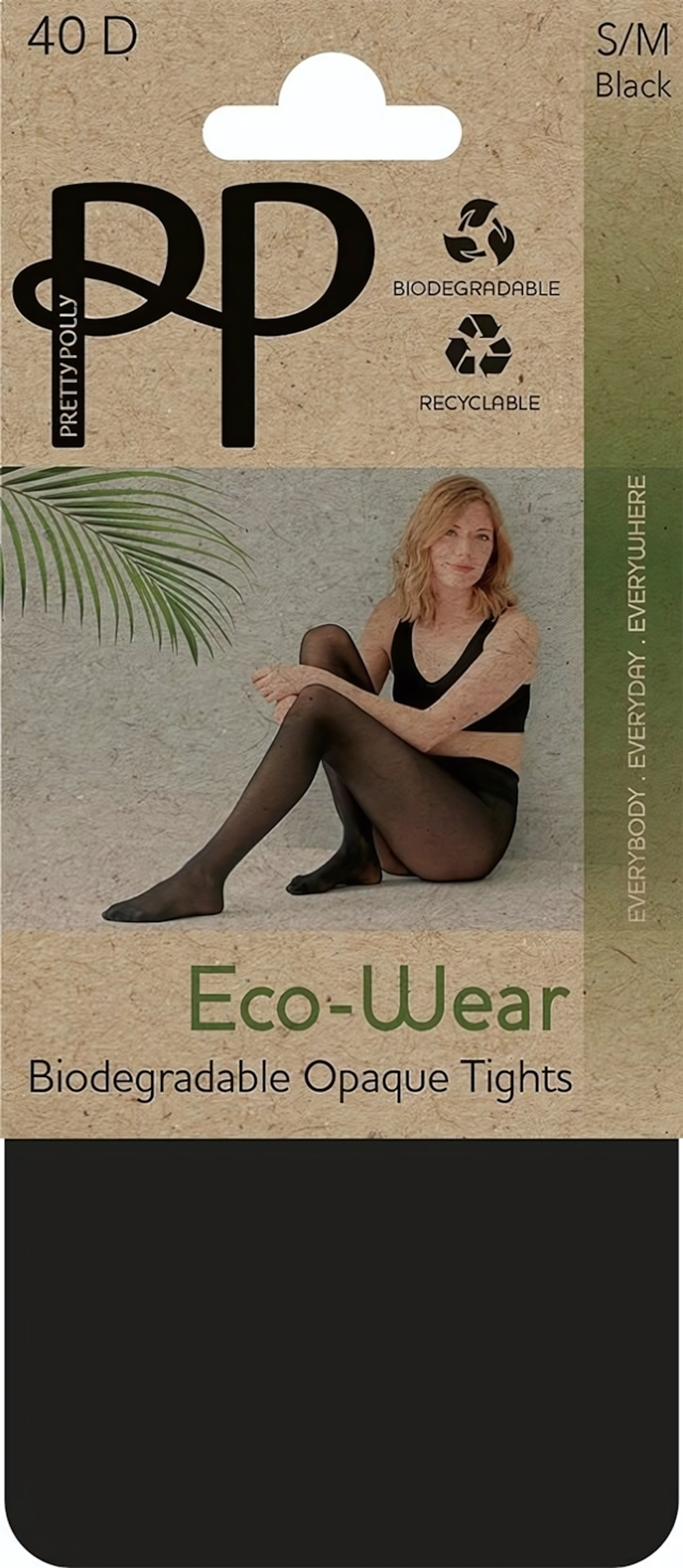 Матовые эко-колготки Eco-wear (Размер: XL) (Цвет: черный)