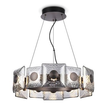 Подвесная светодиодная люстра 56W 3000K LH31024 серый/дымчатый High Light Crystal Ambrella
