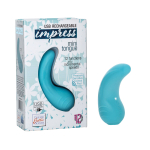 Голубой вибромассажер Mini Tongue - 11,5 см. (Цвет: бирюзовый)