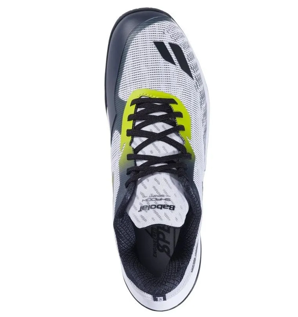 Мужские кроссовки для сквоша/бадминтона Babolat Shadow Spirit 2 - white/lime