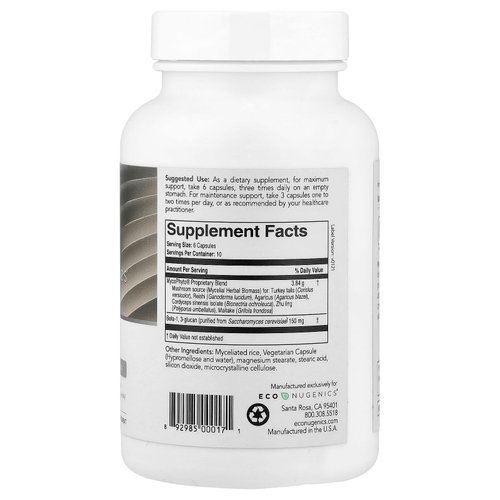 Econugenics, MycoPhyto®, 60 вегетарианских капсул