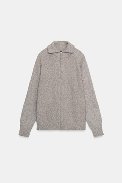 ZARA КАРДИГАН НА МОЛНИИ, СЕРОВАТО-КОРИЧНЕВЫЙ