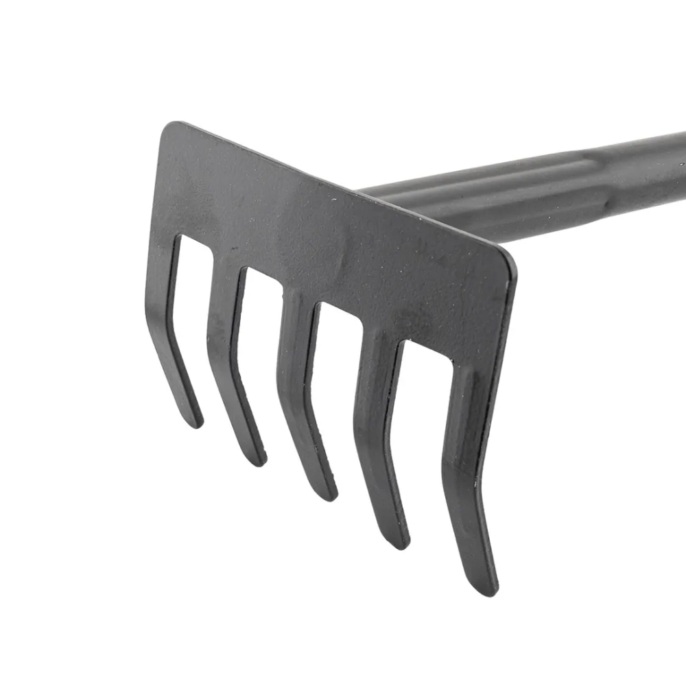 Грабли мини с пластиковой рукояткой(5-зуб., L-300мм) WMC TOOLS WMC-TG2103024-D